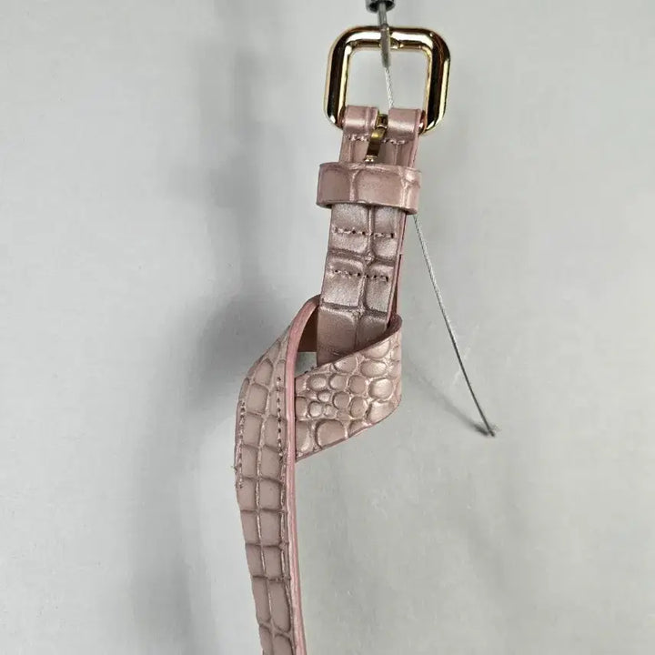 [BUNJANG] Marymond Crocodile Pattern Belt - Pink / 새상품 마리몬트 크로커 무늬 벨트 핑크