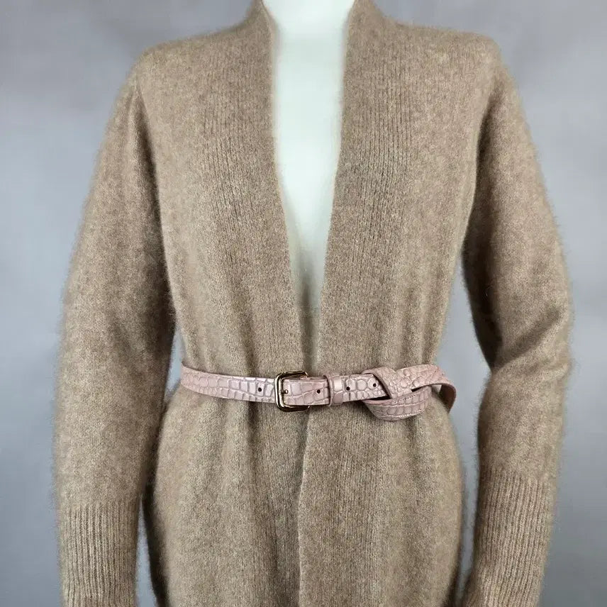 [BUNJANG] Marymond Crocodile Pattern Belt - Pink / 새상품 마리몬트 크로커 무늬 벨트 핑크