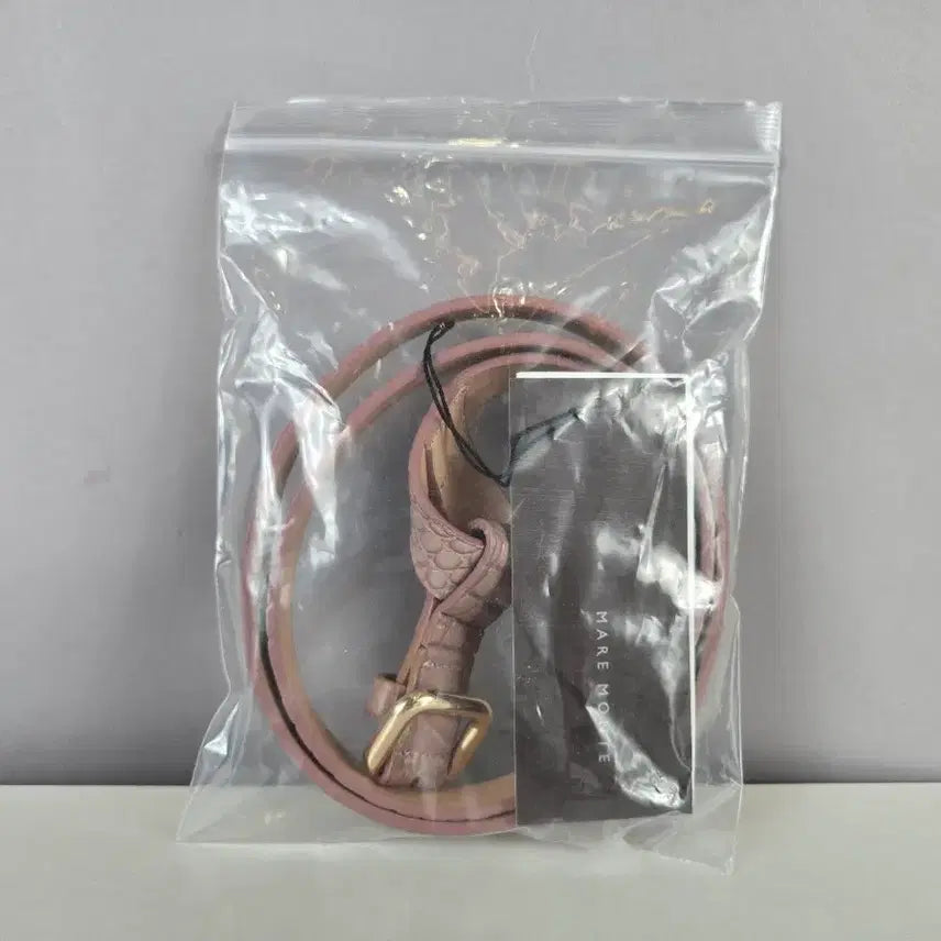 [BUNJANG] Marymond Crocodile Pattern Belt - Pink / 새상품 마리몬트 크로커 무늬 벨트 핑크