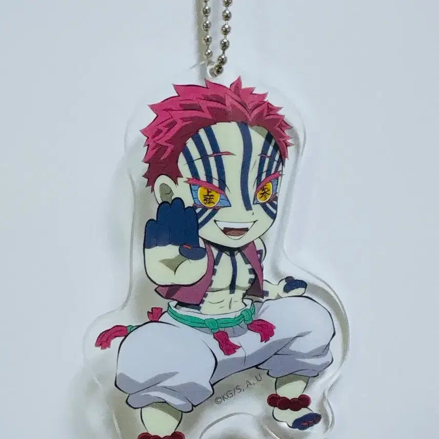 [BUNJANG] Demon Slayer Akaza Acrylic Keyring / 귀멸의 칼날 귀칼 상현3 아카자 아크릴 키링
