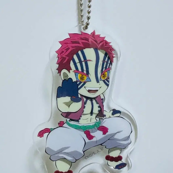 [BUNJANG] Demon Slayer Akaza Acrylic Keyring / 귀멸의 칼날 귀칼 상현3 아카자 아크릴 키링