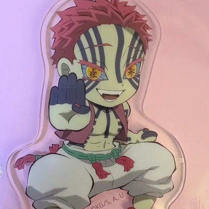 [BUNJANG] Demon Slayer Akaza Acrylic Keyring / 귀멸의 칼날 귀칼 상현3 아카자 아크릴 키링