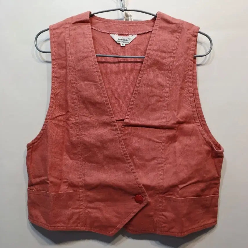[BUNJANG] jusmicok Pink Linen Vest / jusmicok 핑크 베스트 조끼85~90여름 63241