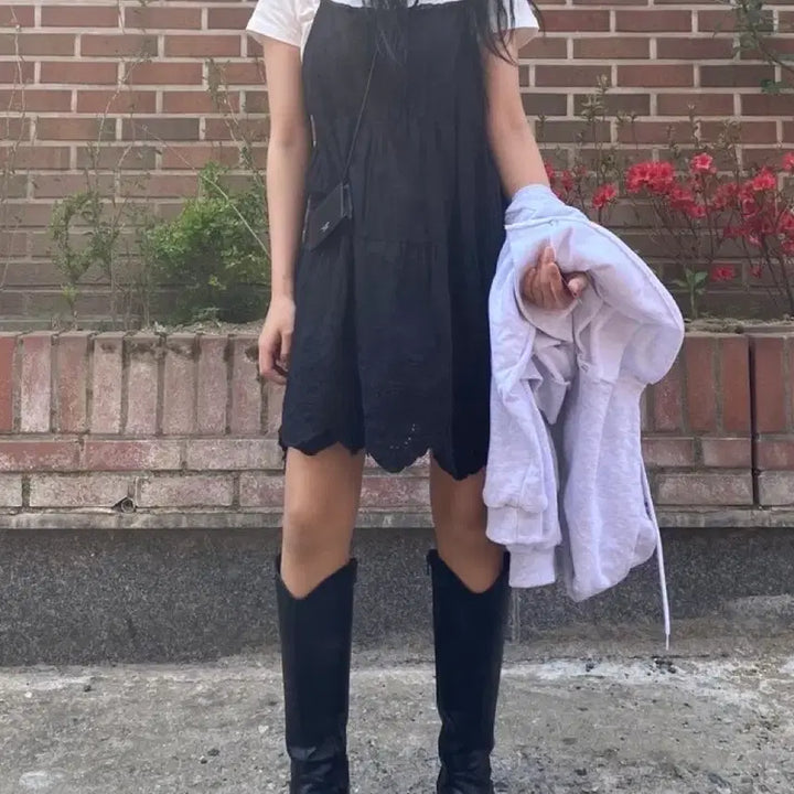 [BUNJANG] Hippie Dippie Pure Sleeveless Dress Black / 히피디피 퓨어 슬리브리스 원피스 블랙 모리걸