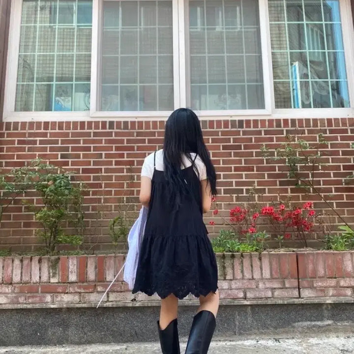 [BUNJANG] Hippie Dippie Pure Sleeveless Dress Black / 히피디피 퓨어 슬리브리스 원피스 블랙 모리걸