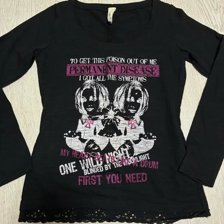 [BUNJANG] Vintage Punk Long Sleeve Shirt / 일본 빈티지 펑크 긴팔
