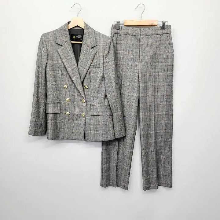 [BUNJANG] MICHAA Cerruti Double Breasted Check Suit Set / 미샤(MICHAA) 이태리 세루티 원단 더블 체크 수트 셋업 55~66