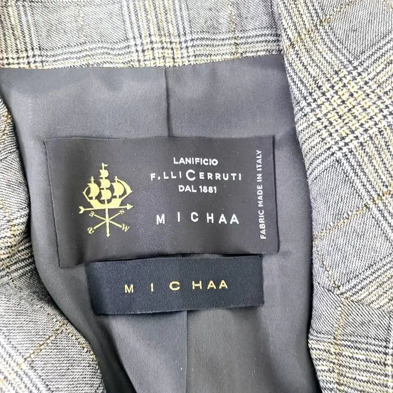 [BUNJANG] MICHAA Cerruti Double Breasted Check Suit Set / 미샤(MICHAA) 이태리 세루티 원단 더블 체크 수트 셋업 55~66