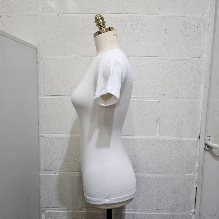 [BUNJANG] Round Neck Short Sleeve T-shirt / 부드럽고 촉감좋은 라운드 숏반팔- 화이트