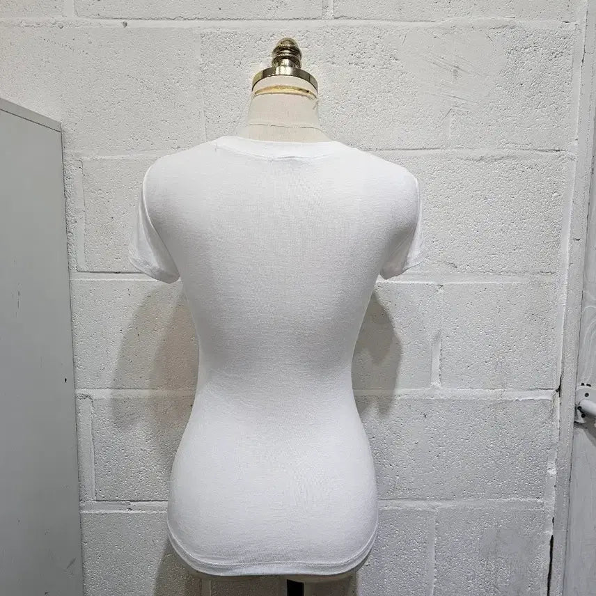 [BUNJANG] Round Neck Short Sleeve T-shirt / 부드럽고 촉감좋은 라운드 숏반팔- 화이트