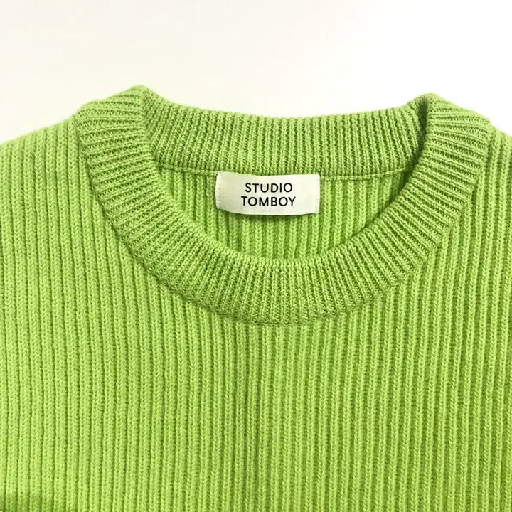 [SOLD OUT] 스튜디오 톰보이 라임색 니트