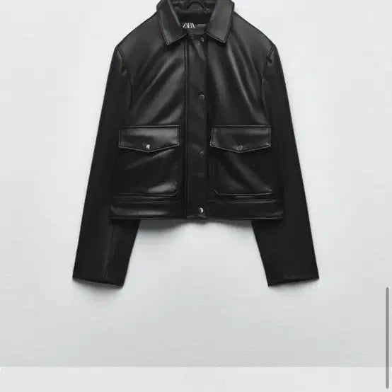 [BUNJANG] ZARA Faux Leather Jacket / 자라 페이크레더 자켓