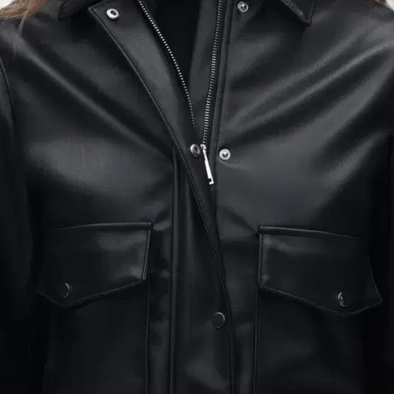 [BUNJANG] ZARA Faux Leather Jacket / 자라 페이크레더 자켓