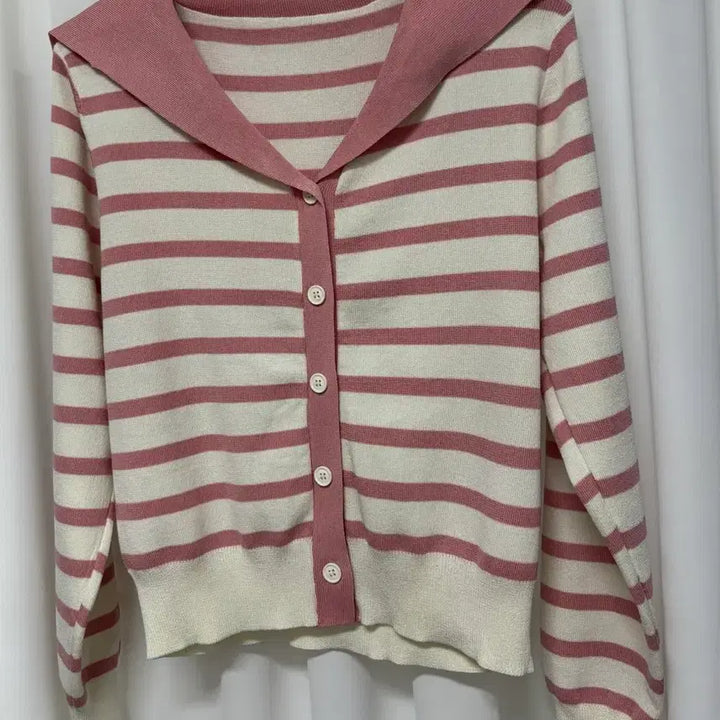 [BUNJANG] [새상품] 핑크 스트라이프 세일러 가디건 / [새상품] 핑크 스트라이프 세일러 가디건
