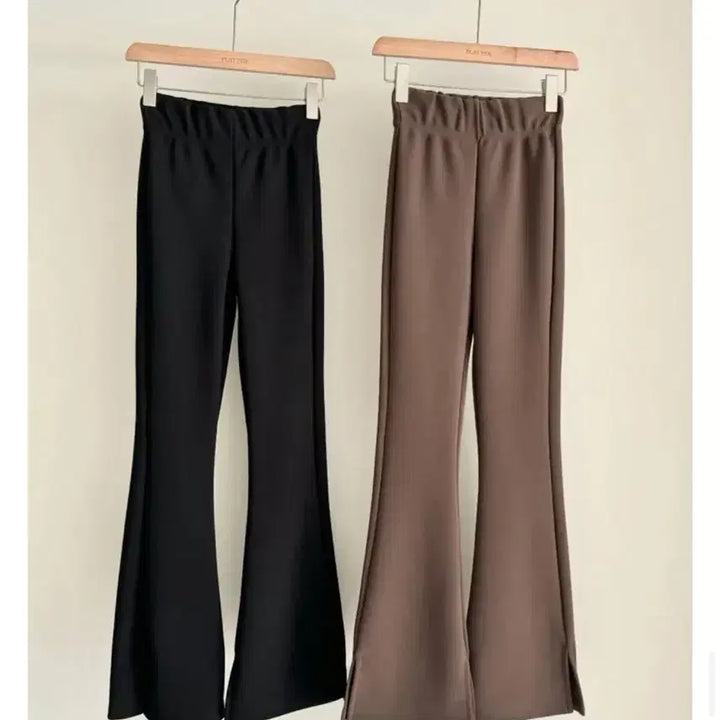 [BUNJANG] Flatter High-Waist Magic Pants Bootcut Slacks Black / 플랫퍼) 하이웨스트 마법바지 부츠컷팬츠 슬랙스 블랙