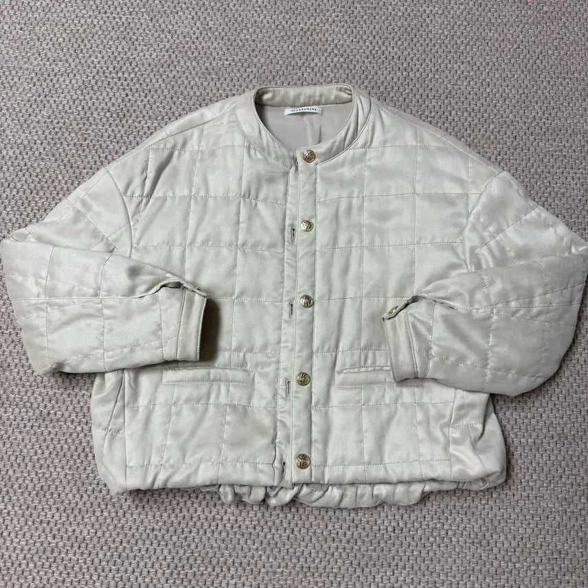 [BUNJANG] The Cashmere Quilted Jacket Ivory / 더캐시미어 퀼팅 자켓 아이보리
