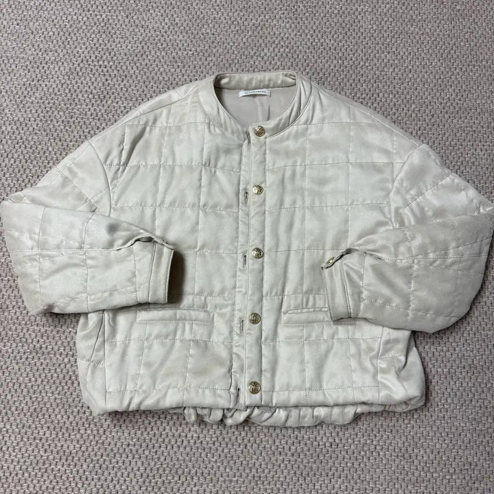 [BUNJANG] The Cashmere Quilted Jacket Ivory / 더캐시미어 퀼팅 자켓 아이보리