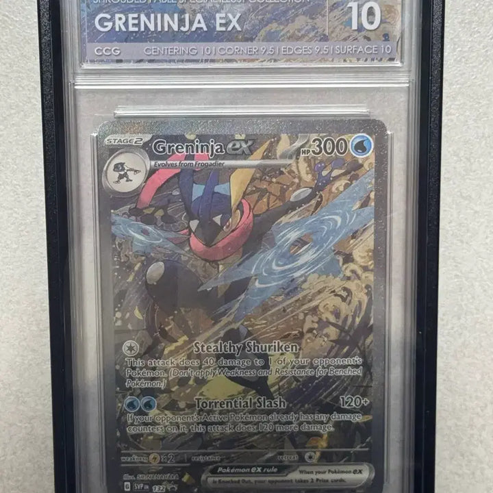 [BUNJANG] Greninja Promo Card 132/SVP CCG Graded Aluminum Case / [희귀] CCG 10 전용 배경 북미 개굴닌자 프로모  포켓몬카드