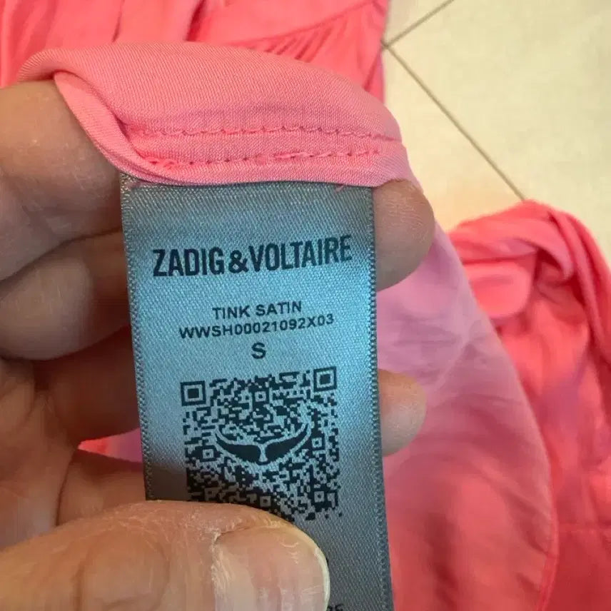 [BUNJANG] ZADIG &amp; VOLTAIRE TINK Satin Tunic Blouse / 쟈딕앤볼테르 TINK 새틴 튜닉 블라 우스