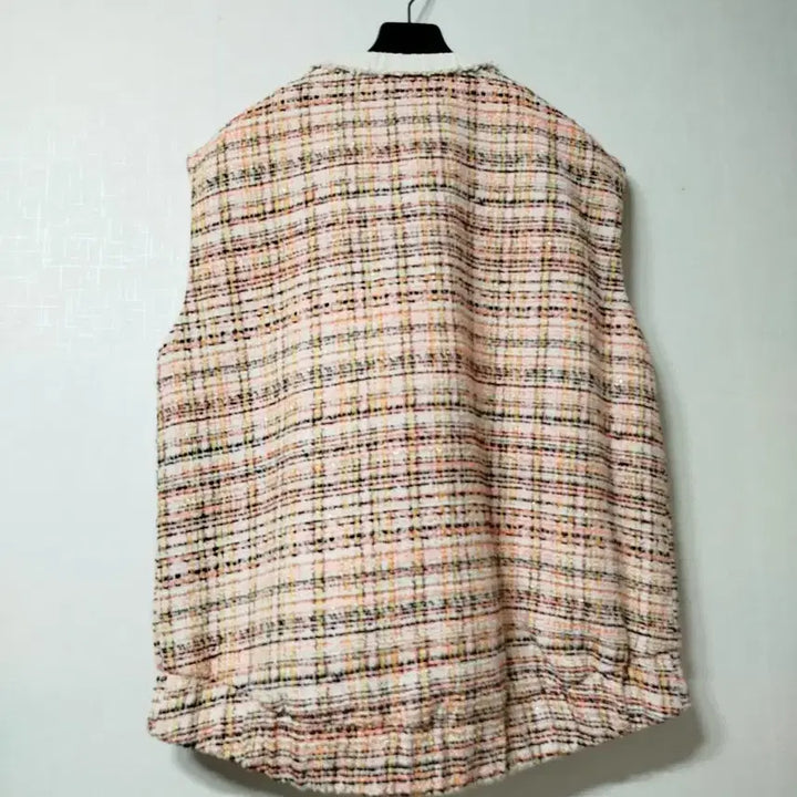[BUNJANG] Cacharel Spring Orange Tweed Vest / 까사렐 봄빛 오렌지 컬러.55 트위드 베스트