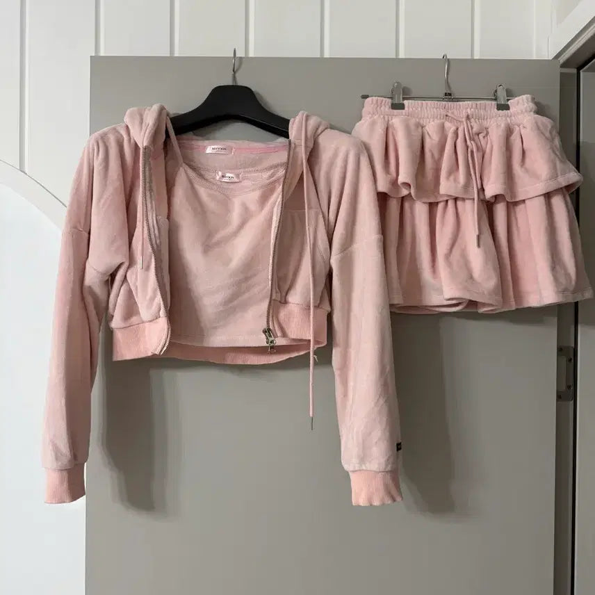 [BUNJANG] MAYOON Pink Microfiber Training Set / MAYOON메이윤 핑크 극세사 트레이닝 세트