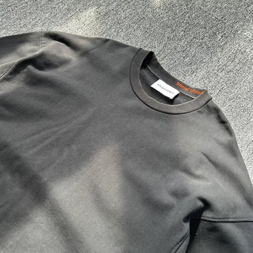 [BUNJANG] Solid Homme Cotton Loose Fit Sweatshirt / 솔리드옴므 코튼 루즈핏 스웻셔츠