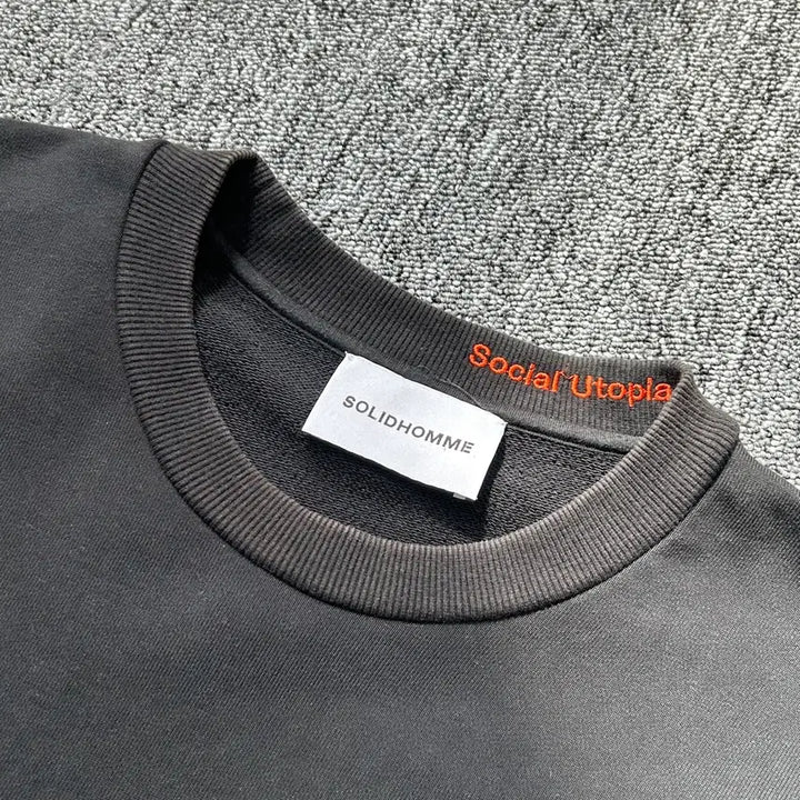 [BUNJANG] Solid Homme Cotton Loose Fit Sweatshirt / 솔리드옴므 코튼 루즈핏 스웻셔츠