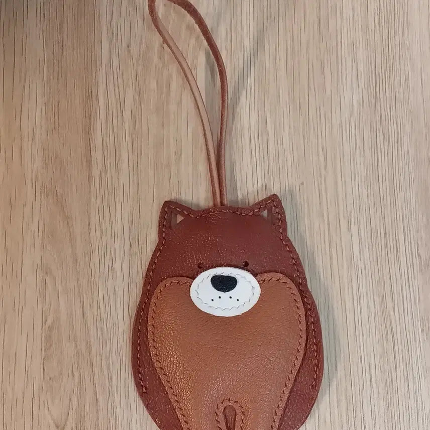 [BUNJANG] Genuine Leather Dog Charm Keychain / 10% 할인) 새상품 강아지 가죽참, 키링