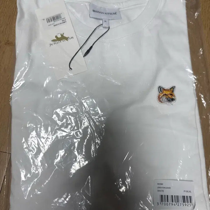 [BUNJANG] Maison Kitsune Fox Head White T-shirt XL / 메종키츠네 폭스헤드 반팔티 화이트 XL 새제품