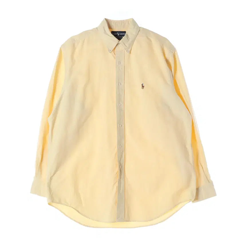 [BUNJANG] Polo Ralph Lauren Yellow Cotton Shirt / 폴로 랄프 로렌 셔츠 옐로우 L