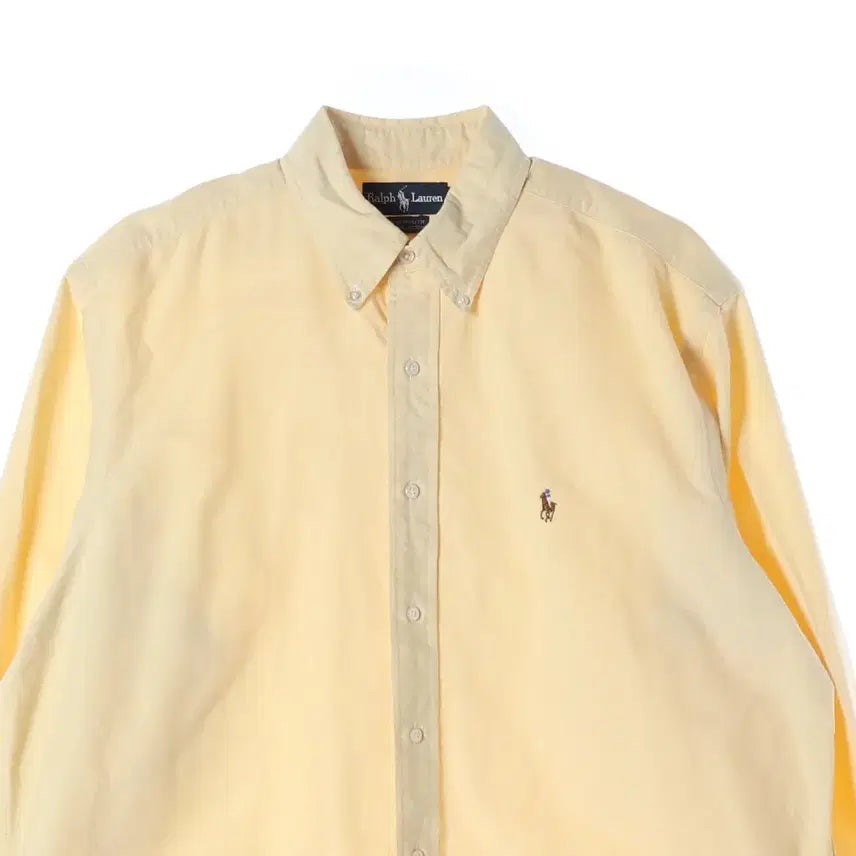[BUNJANG] Polo Ralph Lauren Yellow Cotton Shirt / 폴로 랄프 로렌 셔츠 옐로우 L