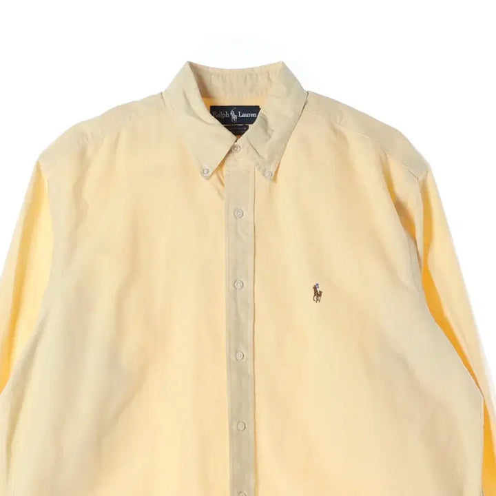 [BUNJANG] Polo Ralph Lauren Yellow Cotton Shirt / 폴로 랄프 로렌 셔츠 옐로우 L