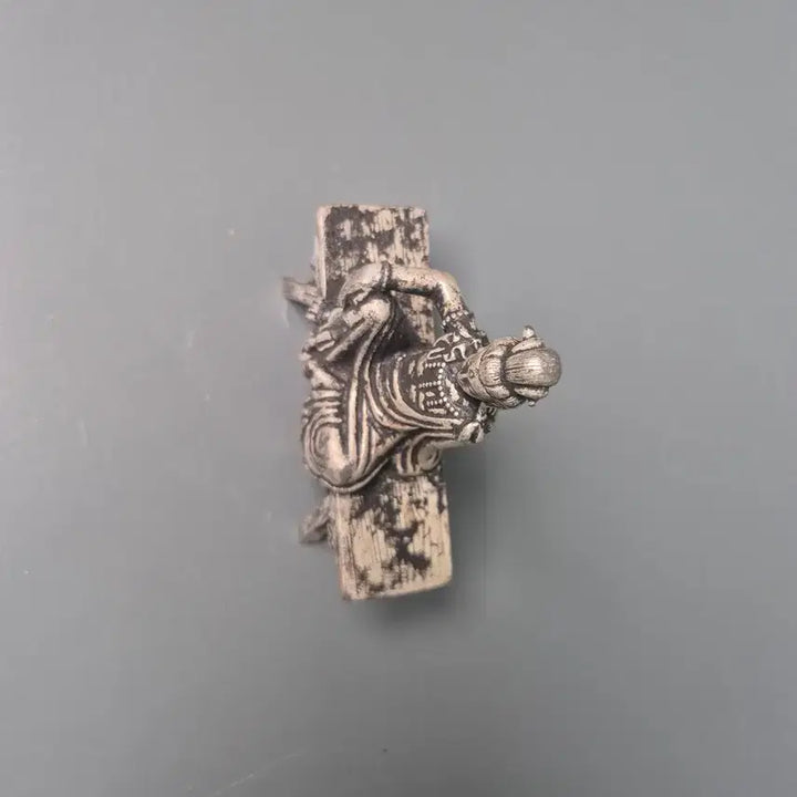 [BUNJANG] Antique Korean Bronze Guanyin Bodhisattva Seated Statue / 청대 백동 동제 발원 관음보살 좌상 골동품 고미술품 수집품 불교 불상