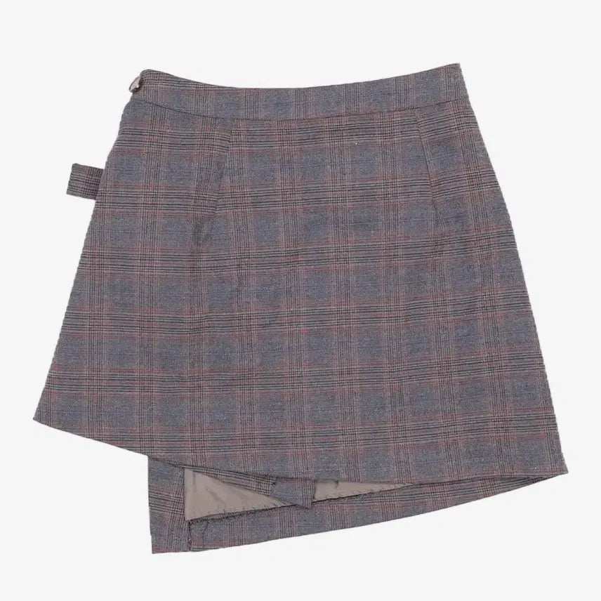 [BUNJANG] Sculptor Check Ribbon Skirt - Charcoal / 스컬프터 체크 리본 스커트 차콜