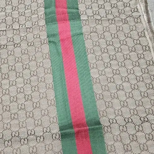 [BUNJANG] Gucci GG Logo Striped Scarf / 구찌 GG 로고 스트라이프 스카프