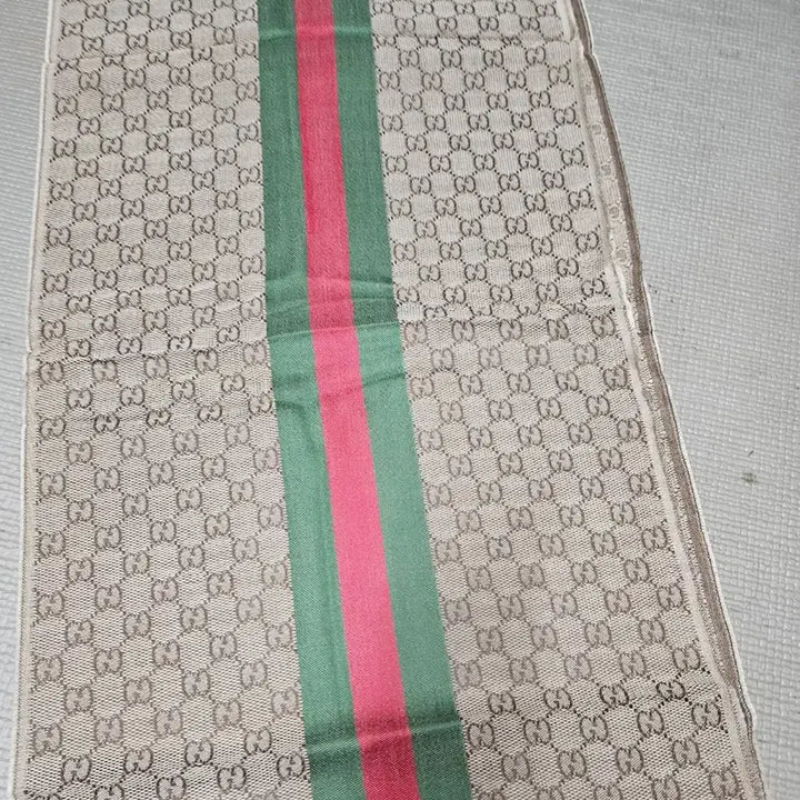 [BUNJANG] Gucci GG Logo Striped Scarf / 구찌 GG 로고 스트라이프 스카프