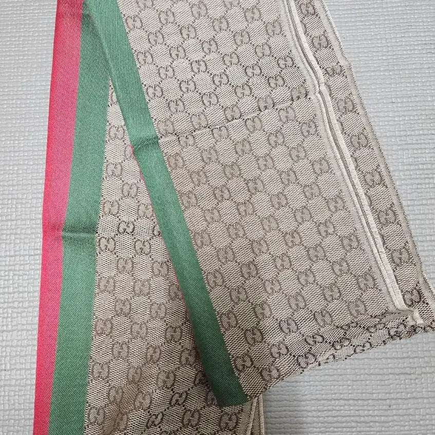 [BUNJANG] Gucci GG Logo Striped Scarf / 구찌 GG 로고 스트라이프 스카프