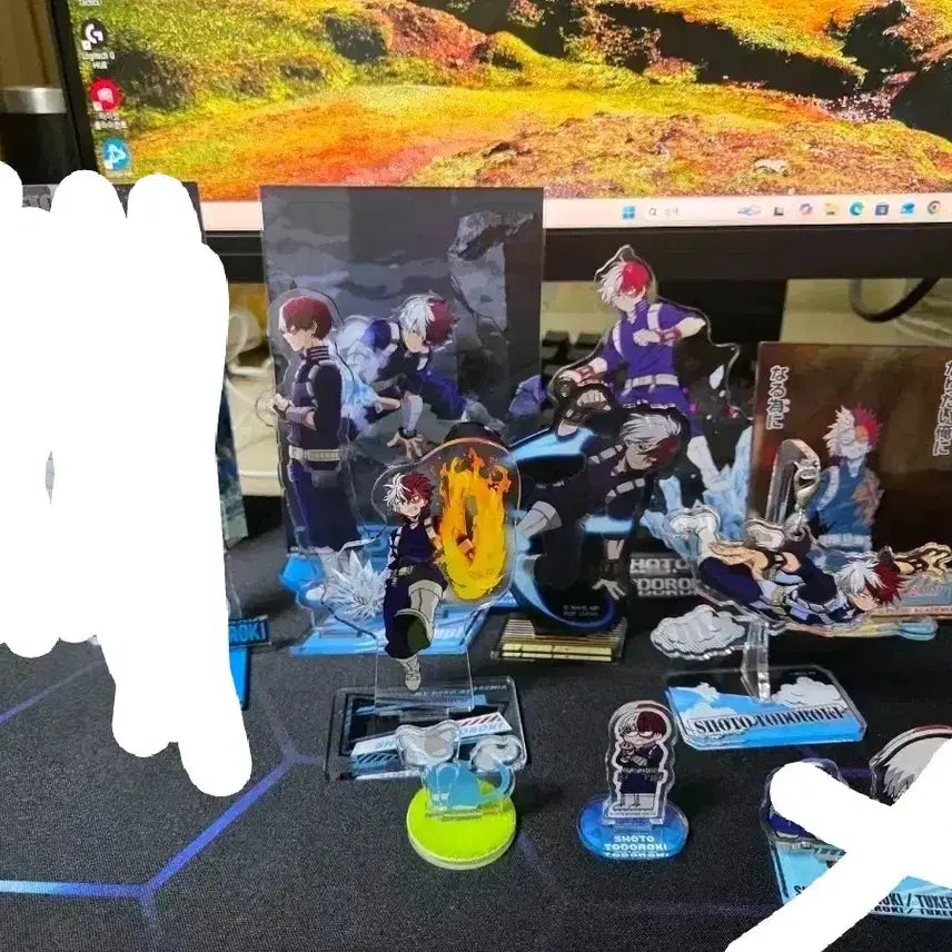 [BUNJANG] My Hero Academia Todoroki Shoto Acrylic Stand Bundle Set / 나의 히어로 아카데미아 토도로키 쇼토 아크릴 스탠드 일괄판매