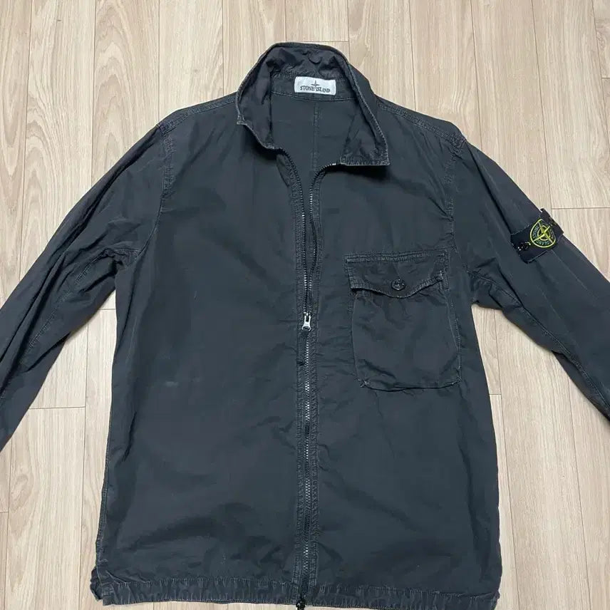 [BUNJANG] Stone Island Black Cotton Jacket L / 스톤아일랜드 블랙 코튼 자켓 L