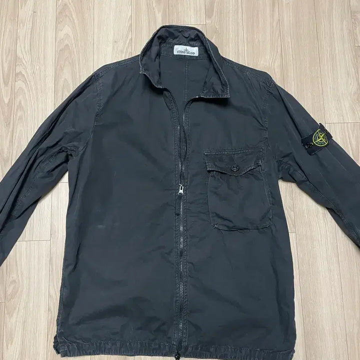 [BUNJANG] Stone Island Black Cotton Jacket L / 스톤아일랜드 블랙 코튼 자켓 L
