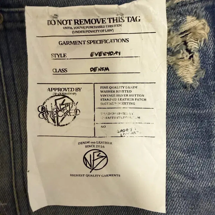 [BUNJANG] NOFACE Studio Ocean Italian Denim Pants XL / 노페이스스튜디오 오션 이탈리안 데님 팬츠 xl