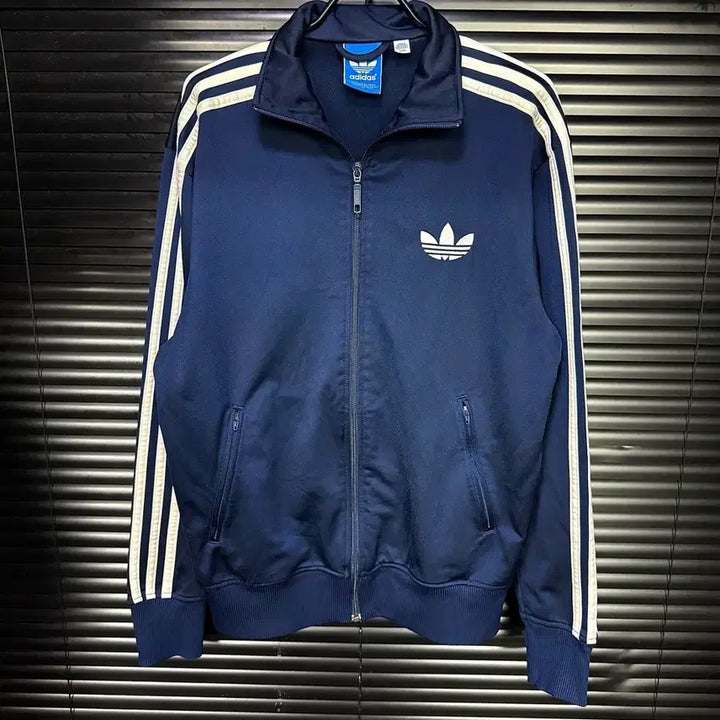 [BUNJANG] Adidas Firebird Navy Track Top Jacket / 아디다스 구 파이어버드 네이비 남색 져지 저지 트랙탑 M 95 베켄바우어