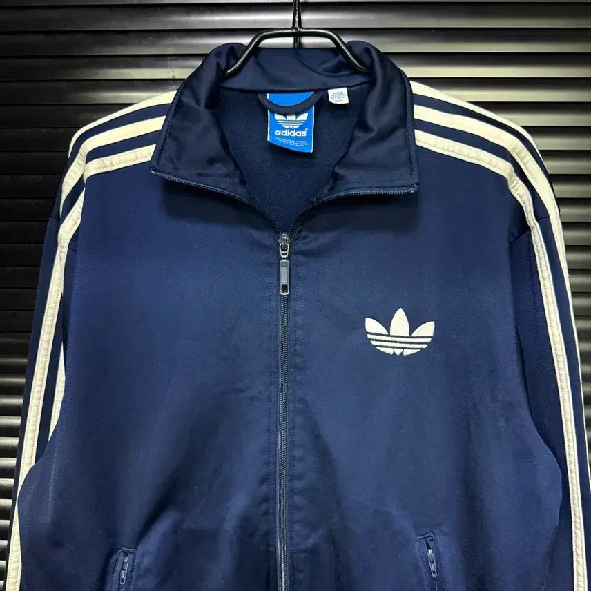 [BUNJANG] Adidas Firebird Navy Track Top Jacket / 아디다스 구 파이어버드 네이비 남색 져지 저지 트랙탑 M 95 베켄바우어