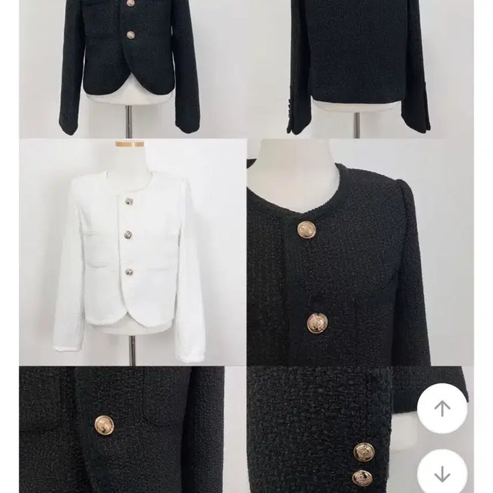 [BUNJANG] Gold Button Short Tweed Jacket / 금장 숏 트위드 자켓