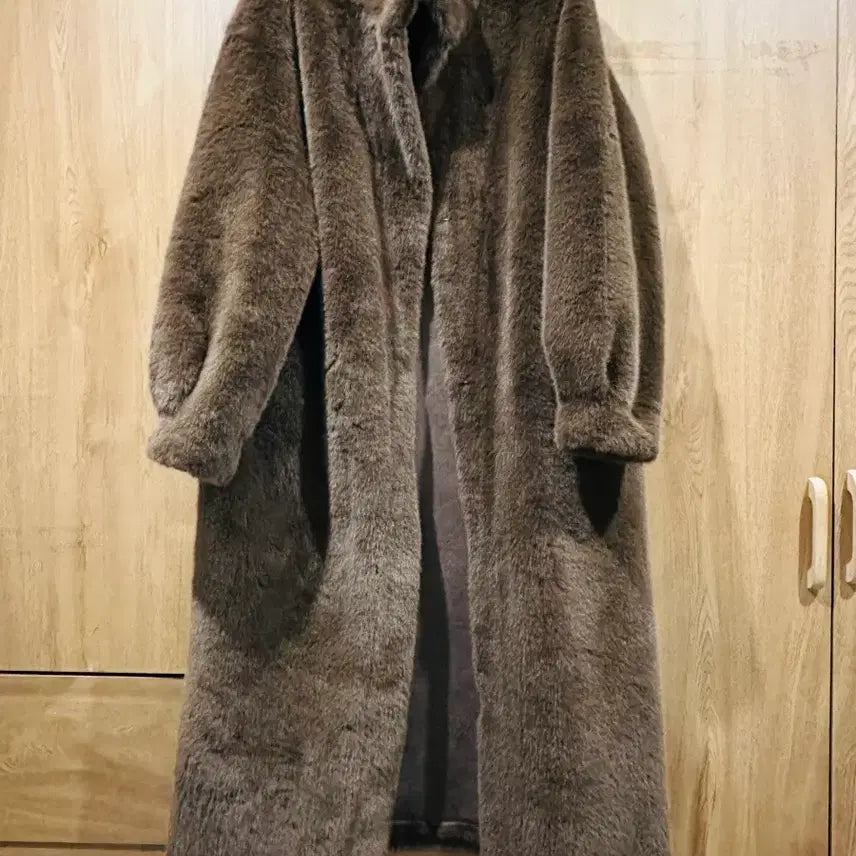 [BUNJANG] Faux Mink Long Coat / 밍크 롱코트(페이크퍼)