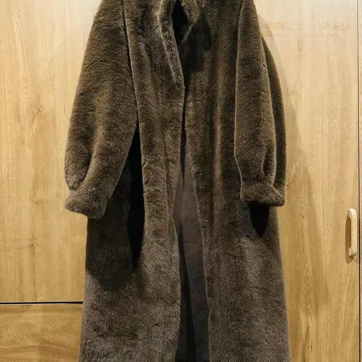 [BUNJANG] Faux Mink Long Coat / 밍크 롱코트(페이크퍼)