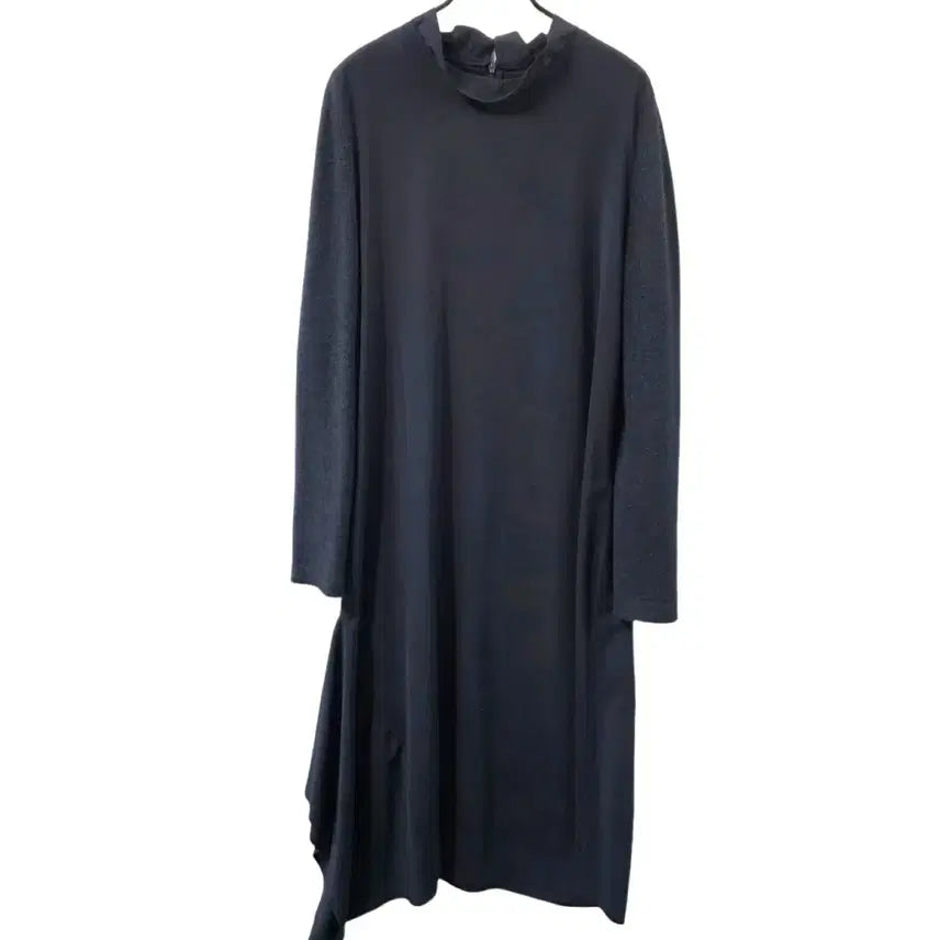 [BUNJANG] Hanseom Mine Black Long Dress / 한섬 마인 블랙 롱 원피스 언발란스 디자인