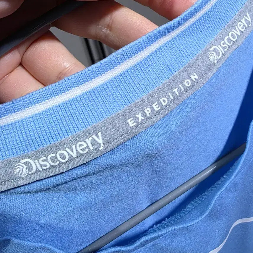 [BUNJANG] Discovery Bleecker Round T-shirt Sky Blue (Size 100) / 디스커버리 블리커 라운드 반팔티 스카이블루 100