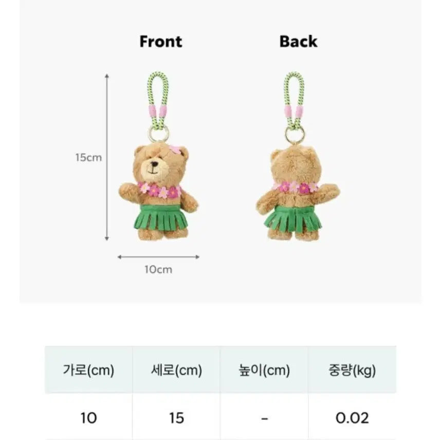 [BUNJANG] Starbucks Aloha Bearista Keyring / 스타벅스 알로하 키링 새상품