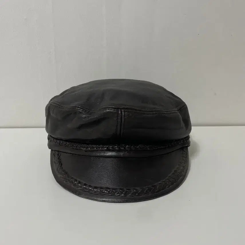 [BUNJANG] Brown Leather Hunting Cap Hat / 브라운 레더 가죽  헌팅캡 모자